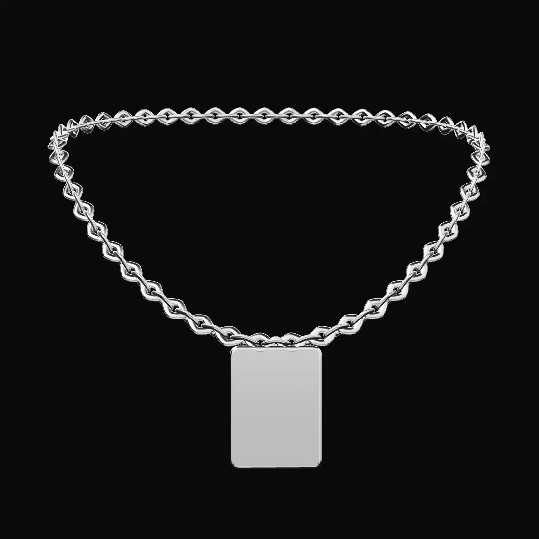 A polished metal chain that turns with the pointer, rendered by the editor itself.